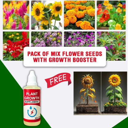 Premium Flower Seeds Pack with FREE Supplement (Pack of 100 Seeds)